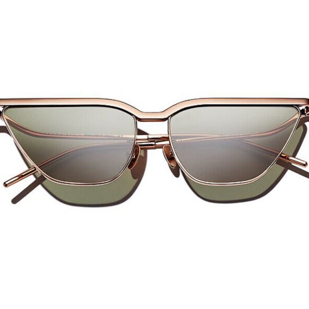 Projekt Produkt Rose Gold Flat Top “Cat Eye” Sunglasses, NIB!!